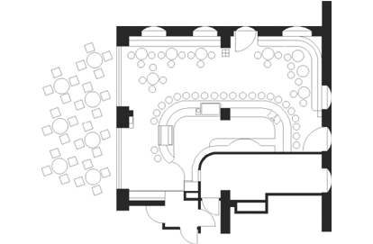 Caf&eacute; Srau&szlig;, Dresden, form-al