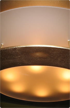 GoldRings, Deckenleuchte, Unikat 2004 form-al